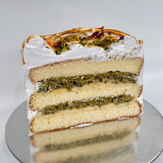 Pistachio Meringue Cake