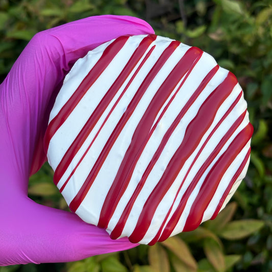 Candy Cane Wagon Wheel (Peppermint White Choc)