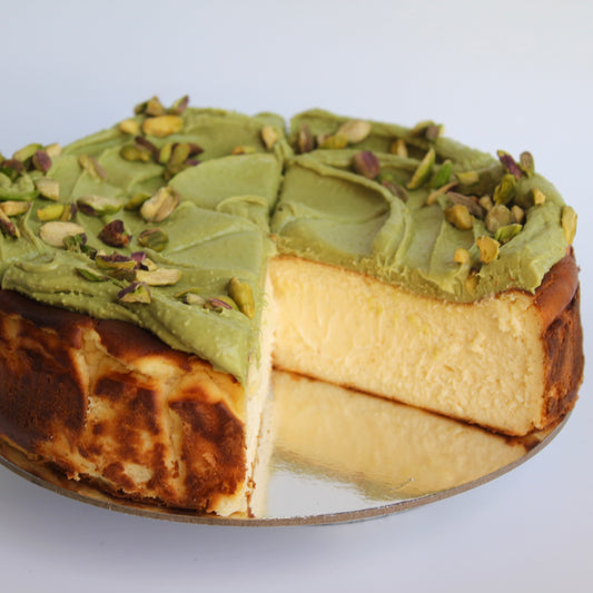 Pistachio Burnt Basque Cheesecake