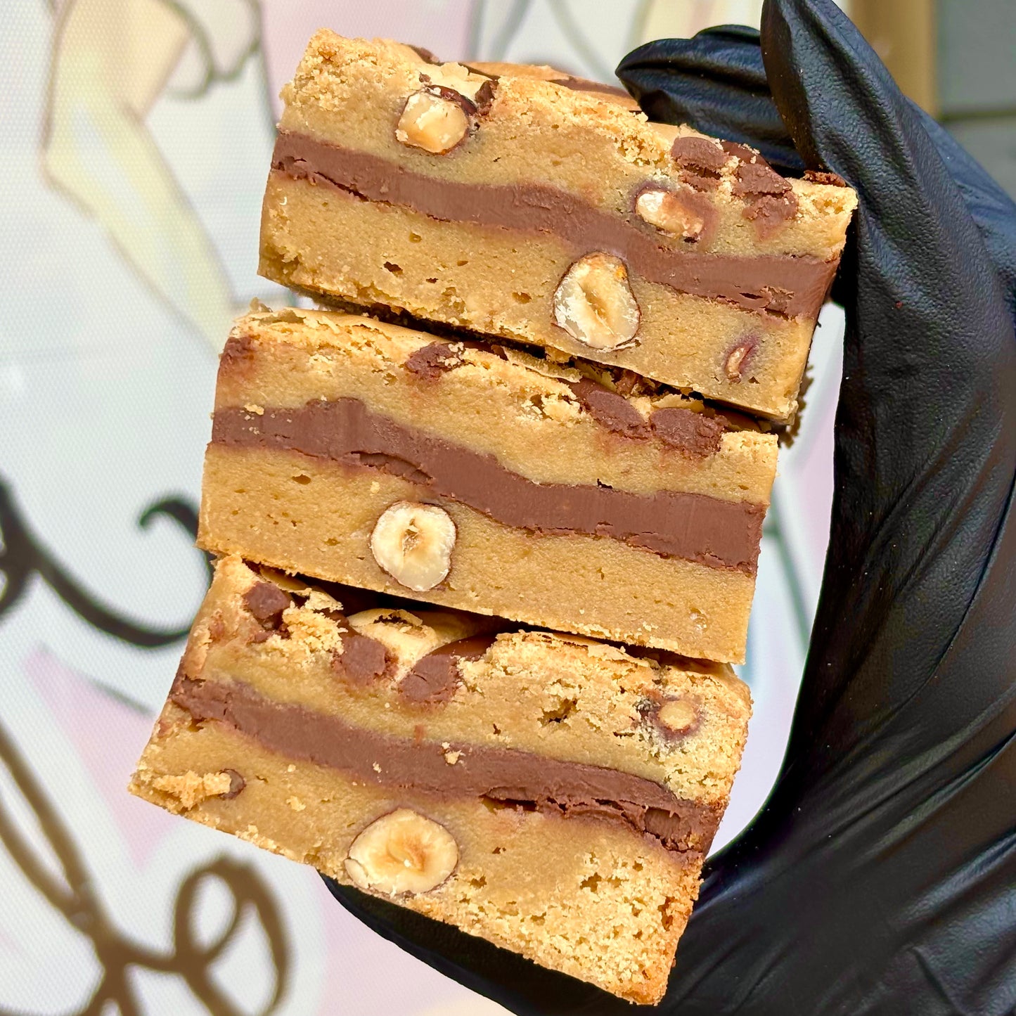 Nutella and Hazelnut Blondie