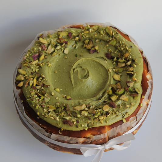 Pistachio Burnt Basque Cheesecake