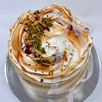 Pistachio Meringue Cake