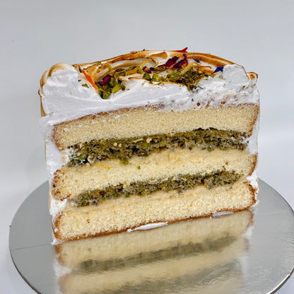 Pistachio Meringue Cake