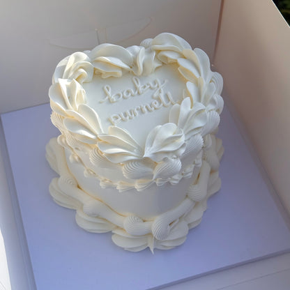 Gender Reveal Vintage Style Cake