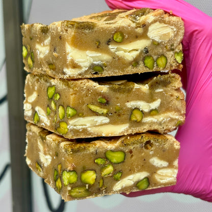 Pistachio and White Chocolate Blondie