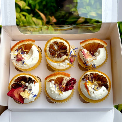 Mini Botanical Citrus Cupcakes