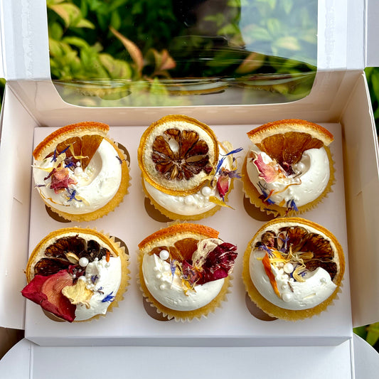 Mini Botanical Citrus Cupcakes