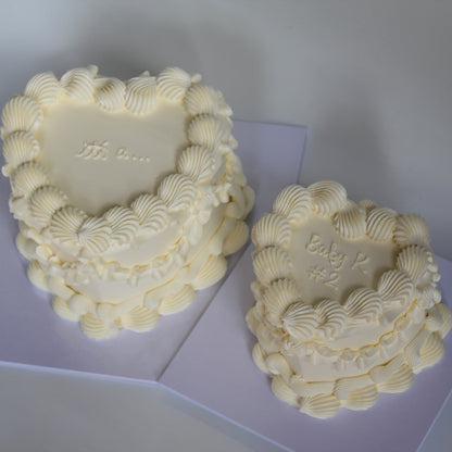Gender Reveal Vintage Style Cake