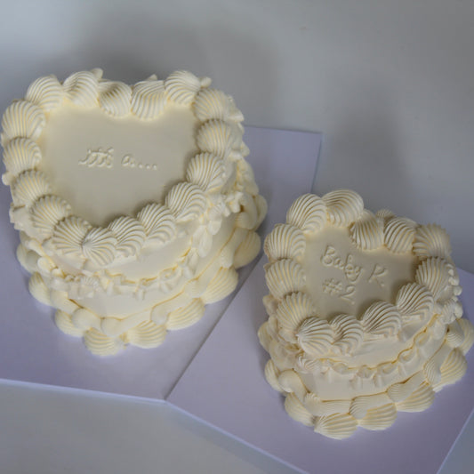 Gender Reveal Vintage Style Cake