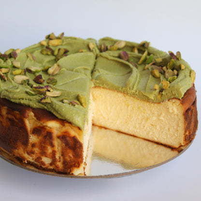 Pistachio Burnt Basque Cheesecake