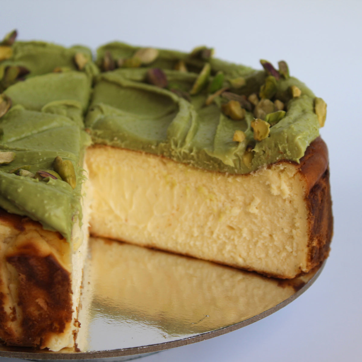 Pistachio Burnt Basque Cheesecake