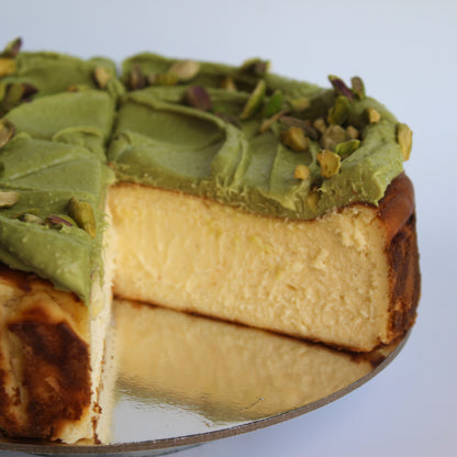 Pistachio Burnt Basque Cheesecake