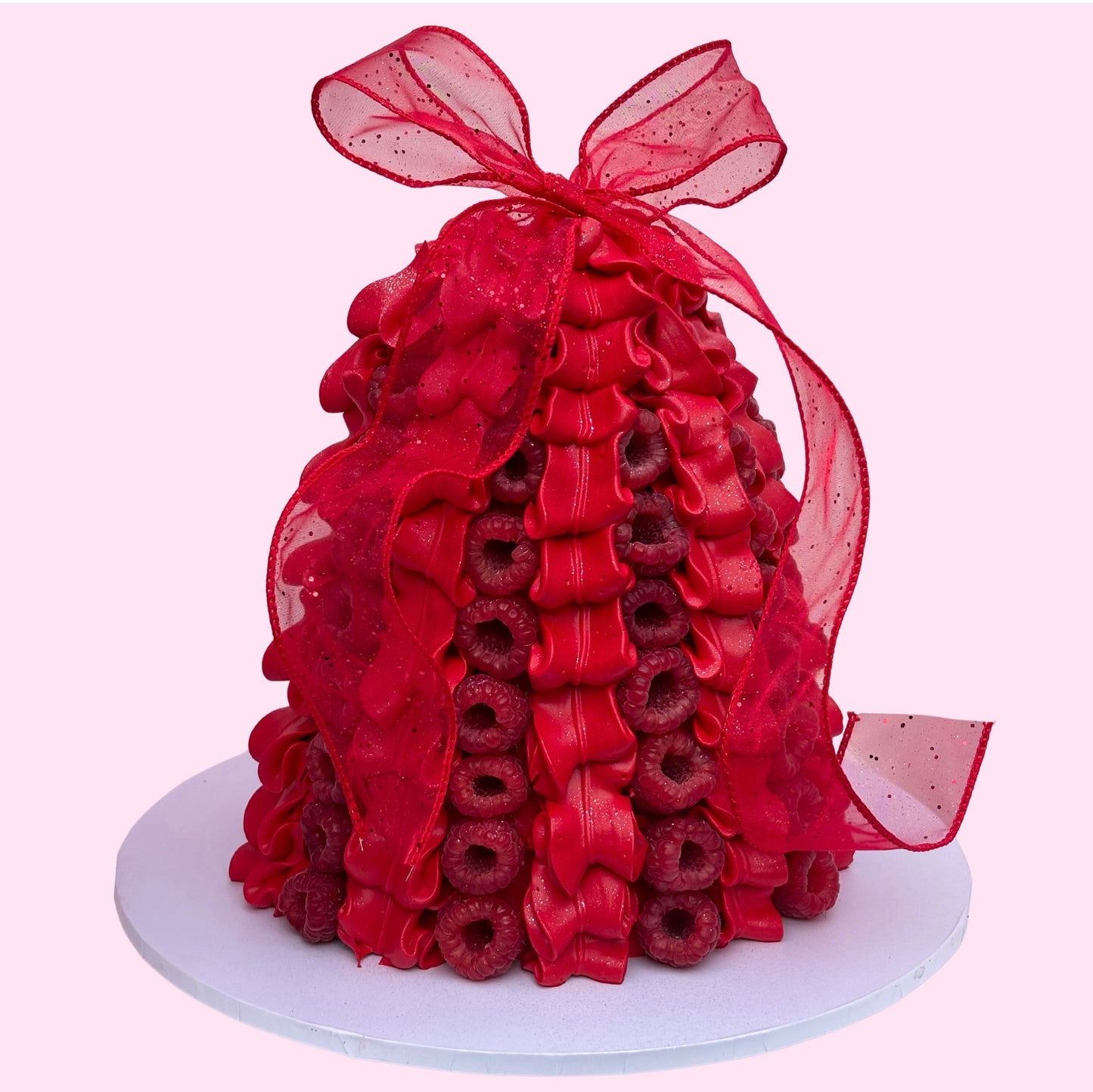 Raspberry Ruffle Cake
