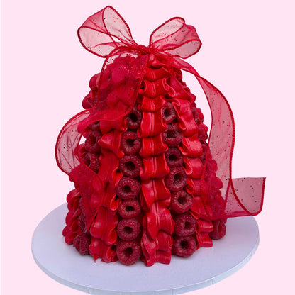 Raspberry Ruffle Cake
