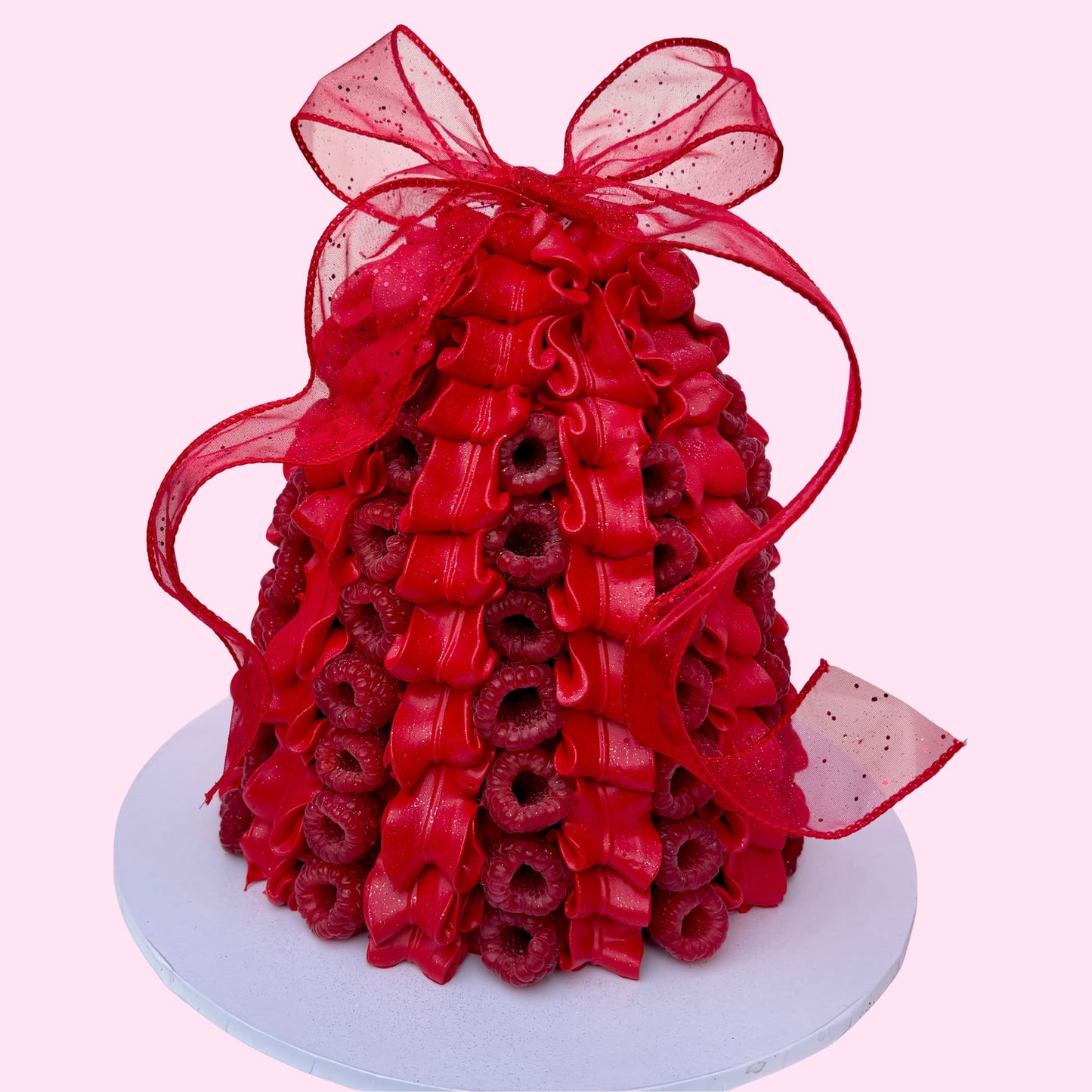 Raspberry Ruffle Cake