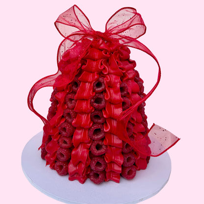 Raspberry Ruffle Cake