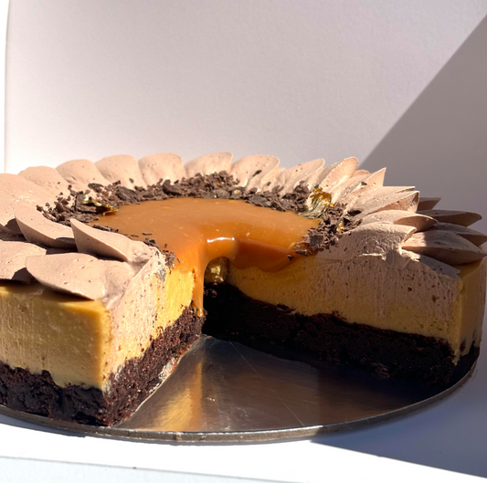 Caramel & Chocolate Mousse Cake
