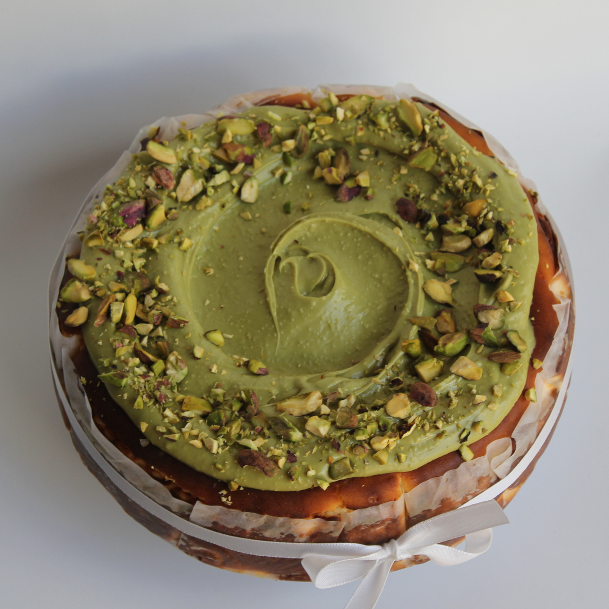 Pistachio Burnt Basque Cheesecake
