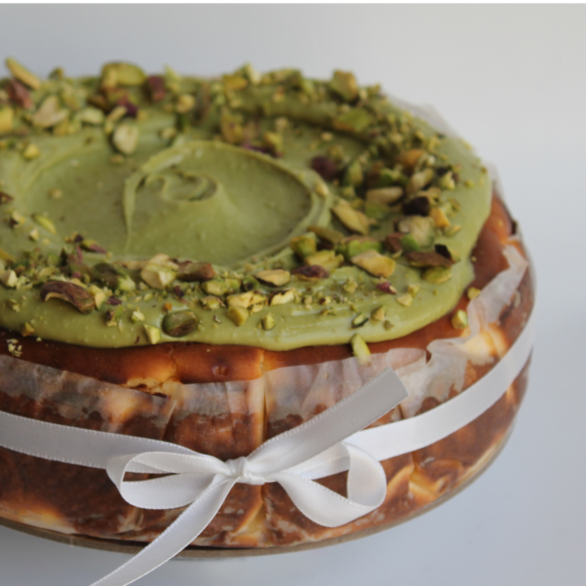 Pistachio Burnt Basque Cheesecake